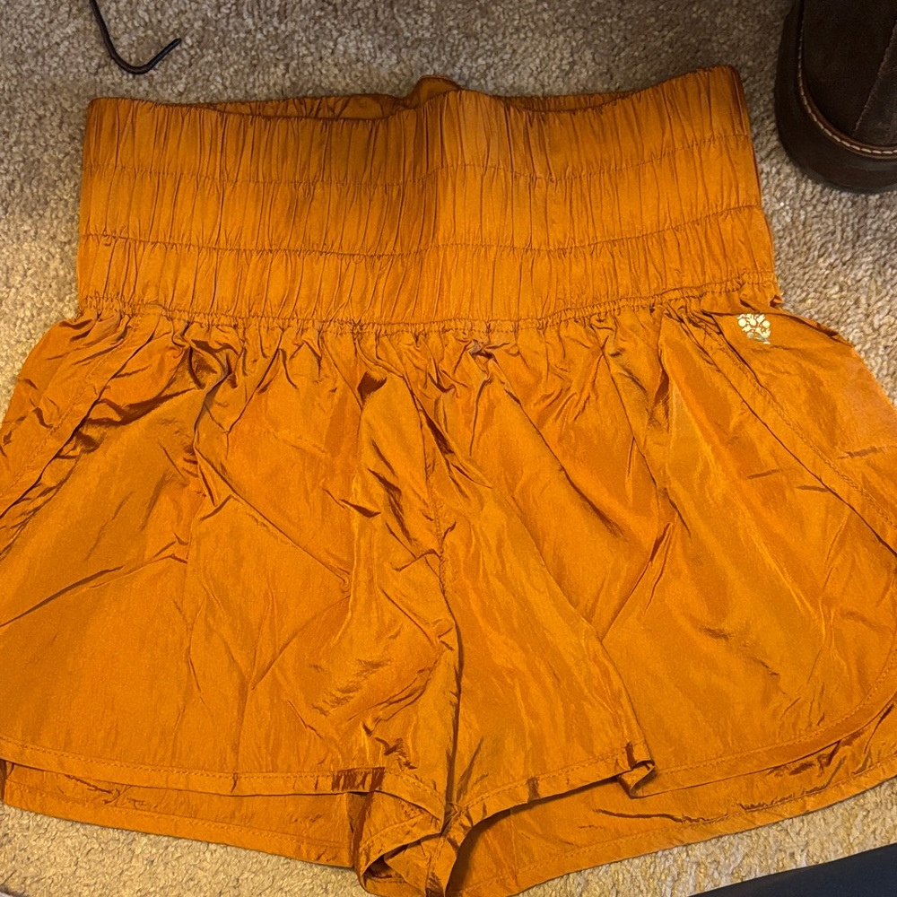 FP Movement by Free People High-Waisted Orange Shorts